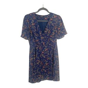 Madewell • Amaranth Wrap Dress in Moonless Floral